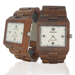 Deals New KAHALA Handmade Wooden Watch ~ Red Sandalwood